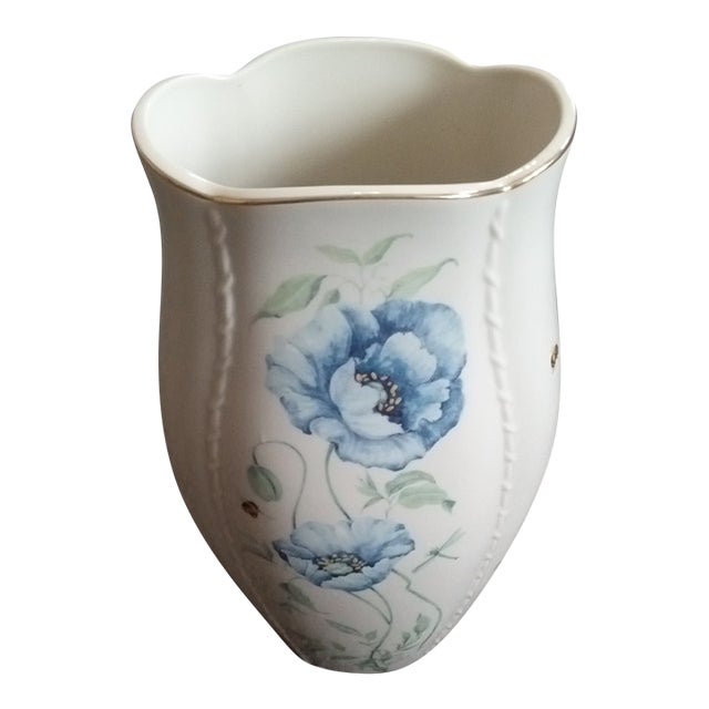 1980s Lenox Usa Hand Painted Butterfly Meadow Royal Vase For Sale