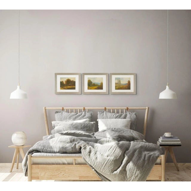 Set of Three Oil on Board Landscapes, 1900-25 For Sale - Image 12 of 12