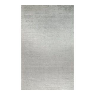 2010s Rug & Kilim’s Modern Rug in Solid Gray and Off-White Striae - 11x18 For Sale