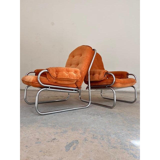 Halina Armchair in Orange Chrome from Hellerau For Sale - Image 6 of 11
