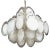 Vistosi Murano Clear & White Disc Chandelier For Sale