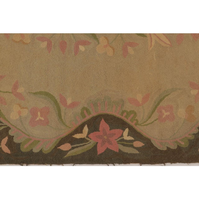 1920s Antique 20th Century Hooked Floral Rug With Colorful Bouquet Design - Rug & Kilim For Sale - Image 5 of 11