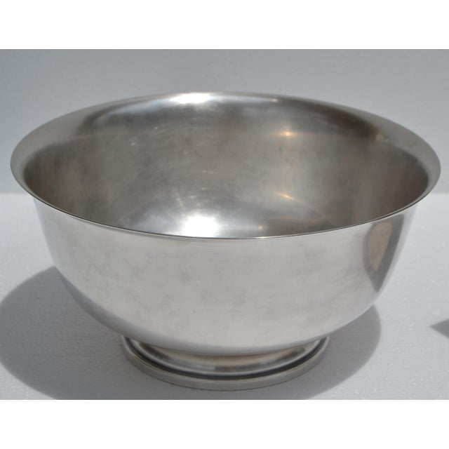Art Deco Mid 20th Century Art Deco Fisher Silversmiths Company Silver Plate Bowl Paul Revere For Sale - Image 3 of 16
