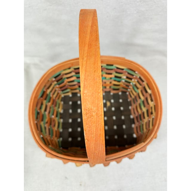 Folk Art Handwoven Porcupine Curl Basket For Sale - Image 3 of 8