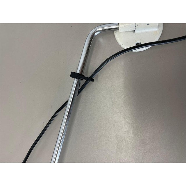 1970s Adjustable Orange Metal Wall Light attributed to Wilhem Braun-Feldweg Doria Light, Germany, 1970s For Sale - Image 5 of 18