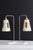 A pair off Gerald Thurston style table lamps. Hand made parchment shades with walnut trim. mounted on brushed brass and...