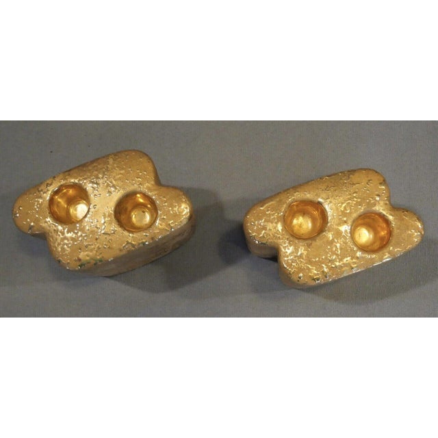 Up for sale is a Pair of Vintage 1950's American Mid Century Modern Le Mieux China Ceramic Weeping Gold Double...