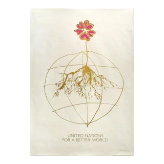 1985 Czech Poster, United Nations for a Better World (Josef Flejsar) For Sale