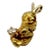 Vintage 5.5 Gram 22k Gold Nugget Charm With Diamond For Sale
