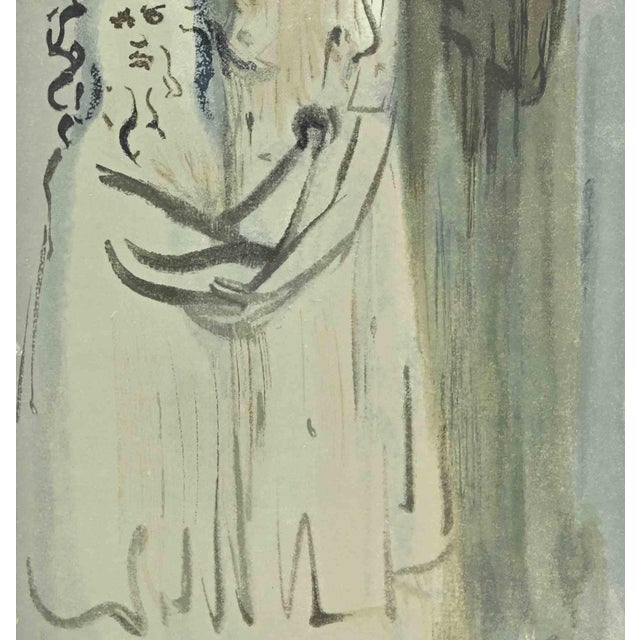 The Wrathful - from the Series "The Divine Comedy" is a woodcut print realized in 1963 for a series illustrating the...