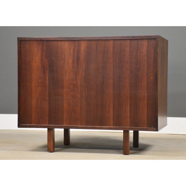 1960s Refinished 36” Walnut Mid Century Credenza Chest For Sale - Image 10 of 10