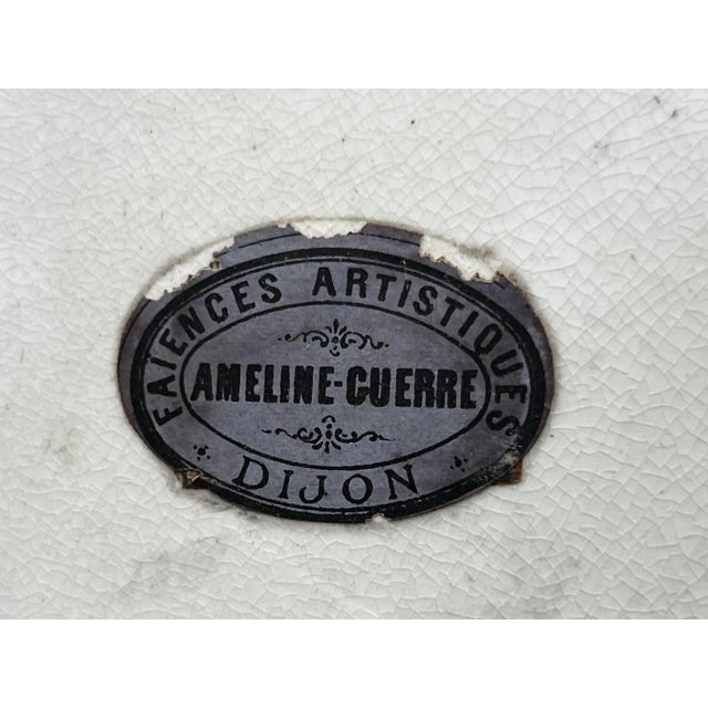 Hand-Painted Earthenware Wall Plate, 1900 For Sale - Image 6 of 9