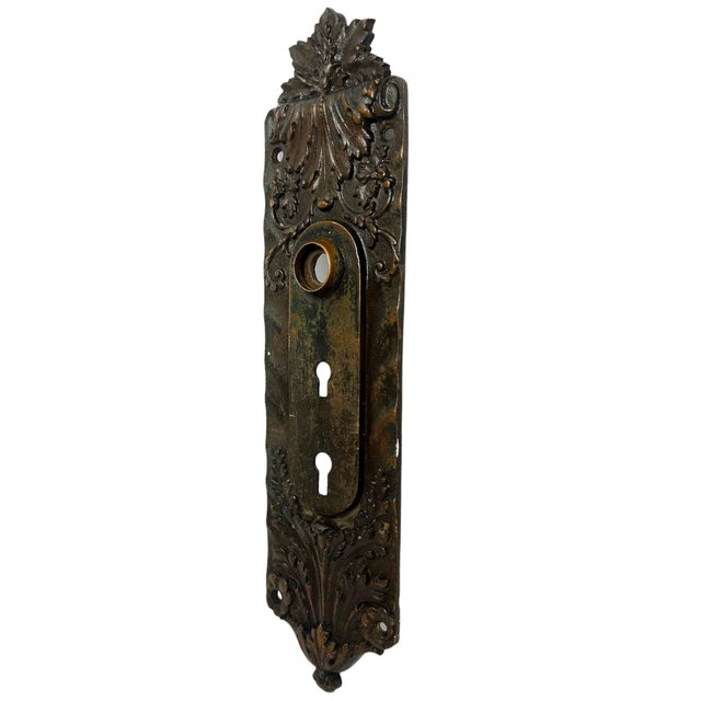 American Early 1900s Antique Bronze Door Plate by Russell & Erwin For Sale - Image 3 of 6