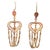 Vintage 21 Kt Yellow Gold 7.5 Gm Heart Dangling Earrings, 2.6 Inch Long For Sale - Image 4 of 8