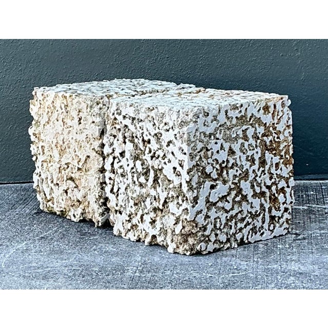 Contemporary Vintage Coquina Stone Blocks - A Pair For Sale - Image 3 of 12