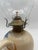 Blue Antique Blue & White Stoneware Oil Lamp With Glass Chimney For Sale - Image 8 of 10
