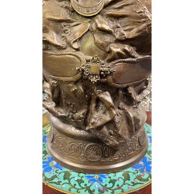 French Antique French Orientalist Bust Sculpture of a Courtesan After Clement Steiner For Sale - Image 3 of 11