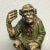 Vintage Italian Venetian Hand Carved Wood Sitting Monkey. Very well carved and realistic look. Painted finish with monkey...