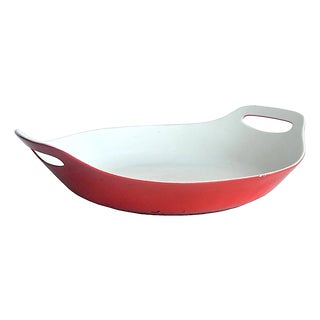 Mid 20th Century Copco Red Paella Pan Designed by Michael Lax For Sale