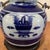 Antique Chinese Export Blue & White Porcelain Teapot W/Wire Bail Handles Qing Dynasty Stamped on Wood Base For Sale - Image 10 of 12