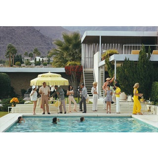 1970s "Palm Springs Pool" First Edition 1/150 Estate Stamped C-Print by Slim Aarons For Sale