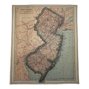 1920s New Jersey State Map