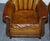 Gold Vintage Art Deco Style Hand Dyed Leather Shell Chairs, Set of 2 For Sale - Image 8 of 17