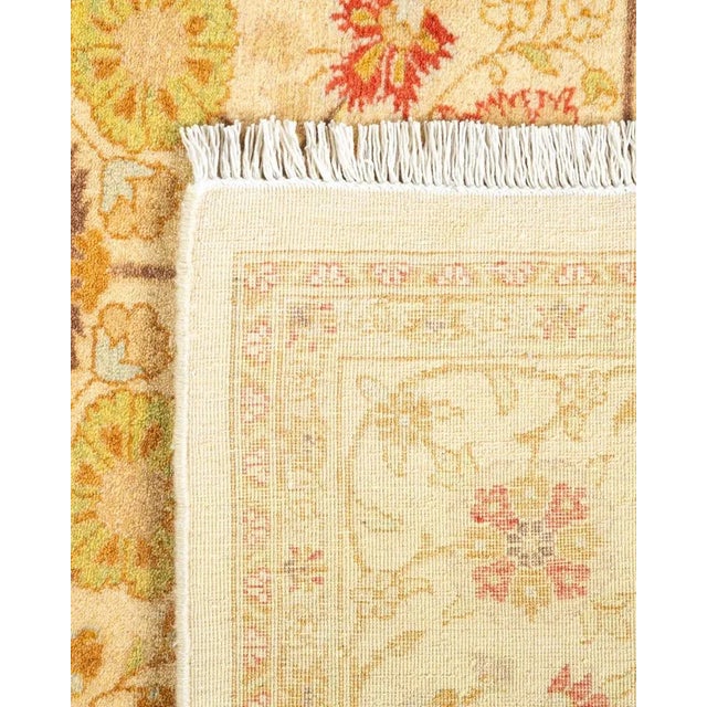 2000 - 2009 Mogul, One-of-a-Kind Hand-Knotted Area Rug in Ivory, 4' 7" x 8' 10" For Sale - Image 5 of 8