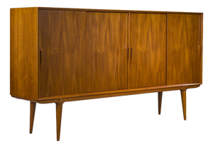 Model 19 Teak Highboard by Gunni Omann for Omann Jun, Denmark, 1960s