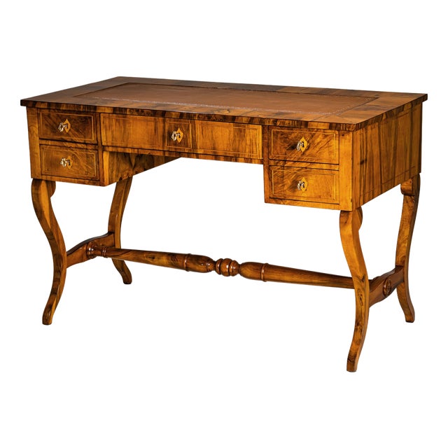 Biedermeier Writing Desk in Walnut, 1830s For Sale
