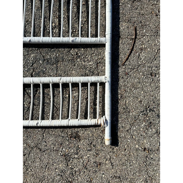 Mid 20th Century Wicker Peacock Headboards- a Pair For Sale - Image 5 of 5