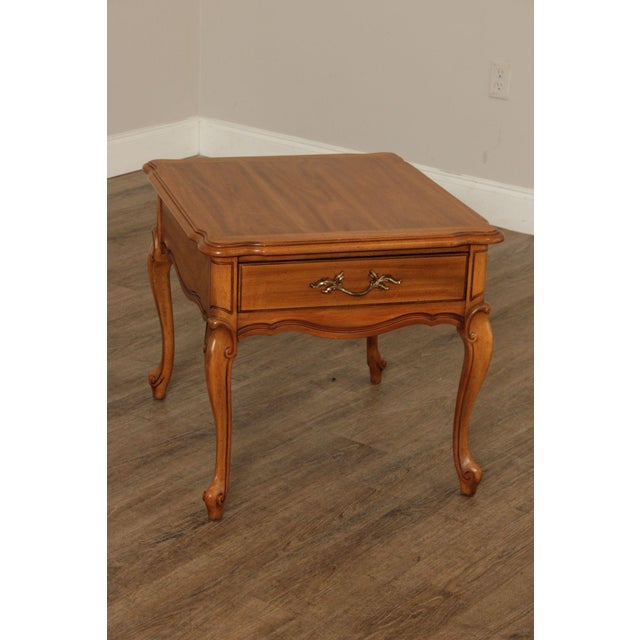 American of Martinsville American of Martinsville French Provincial Style Pair of End Tables For Sale - Image 4 of 12
