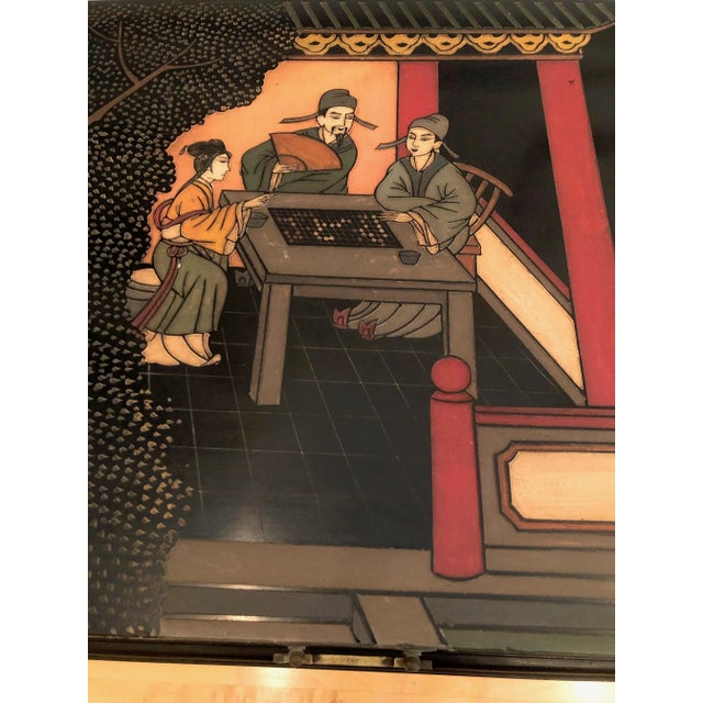 Early 20th Century Chinoiserie Table Black Lacquerware Early20C For Sale - Image 5 of 10