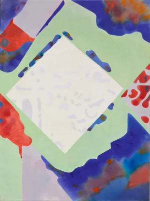 Erle Loran "Dream's End" Modern Abstract Acrylic on Canvas 1980