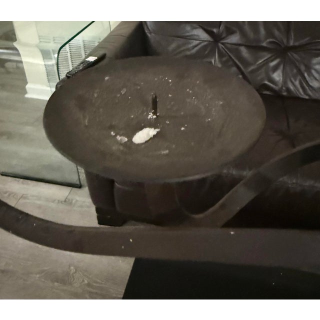 1900s Hand Crafted Brutalist Iron Candelabra With 5 Candle Holders 23x34 For Sale - Image 4 of 8