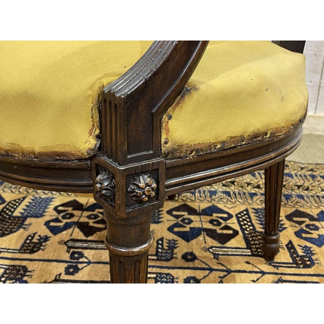 Late 19th Century Louis XVI Armchair in Beech For Sale - Image 5 of 11