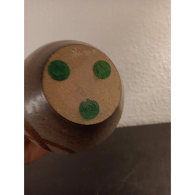 1950s Artist Signed Japanese Koinuma Michio Mashiko Squat Ceramic Vase. For Sale In Dallas - Image 6 of 6