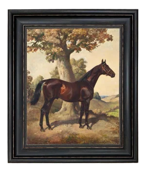 "Ethelbruce" Contemporary Reproduction Print on Canvas After Lynwood Palmer, Framed 21" x 25"