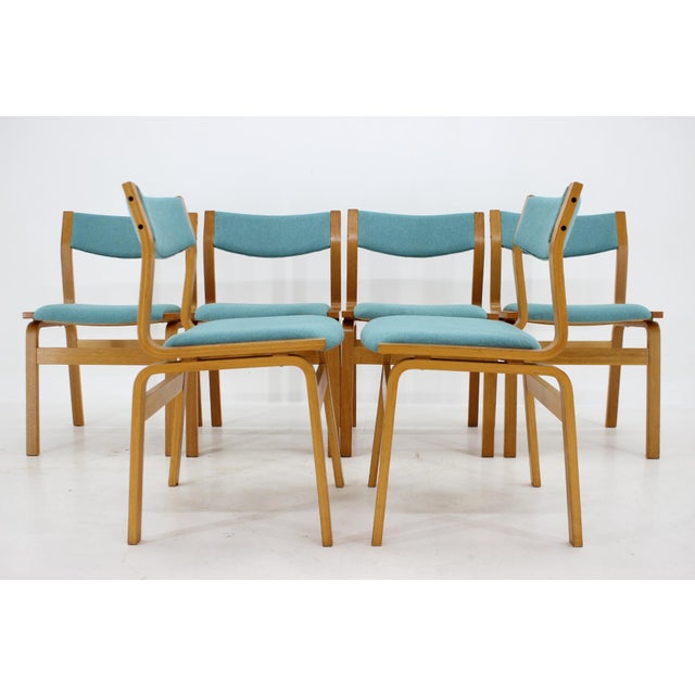 Brown Bentwood Dining Chairs, Denmark, 1960s, Set of 6 For Sale - Image 8 of 14