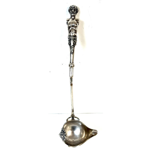 Monumental George Sharp for J.E. Caldwell & Co. Classical Coin Silver Ladle with Muse Medallion, circa 1865–1870 A...