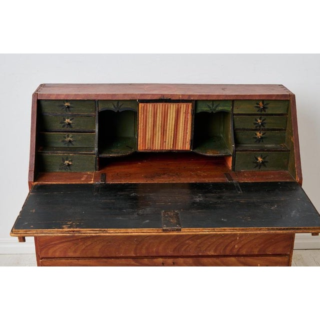 Wood Antique Swedish Country House Secretaire, 1840 For Sale - Image 7 of 15