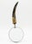 Nice quality silver and natural stag horn magnifying glass with new glass, probably Hilkinson. The horn is decorated with...