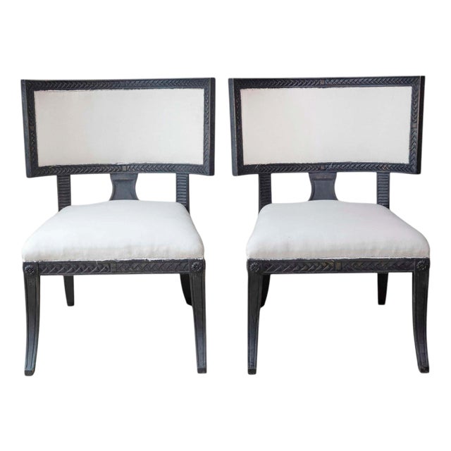 Pair of Swedish Empire Chairs, Early 19th Century For Sale