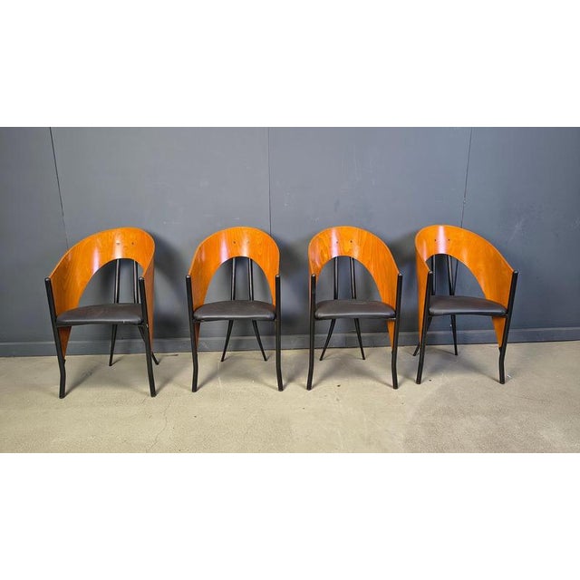 Postmodern Spanish Dining Chairs from Philippe Starck, 1980s, Set of 4 For Sale - Image 12 of 13