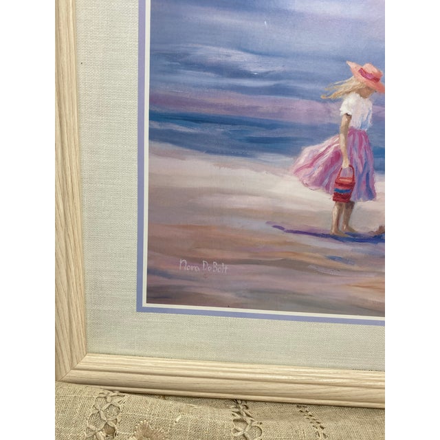1990s 1990s Nora DeBolt Coastal Beach Lithographs in Light Wood Frames, 1992 - a Pair For Sale - Image 5 of 12