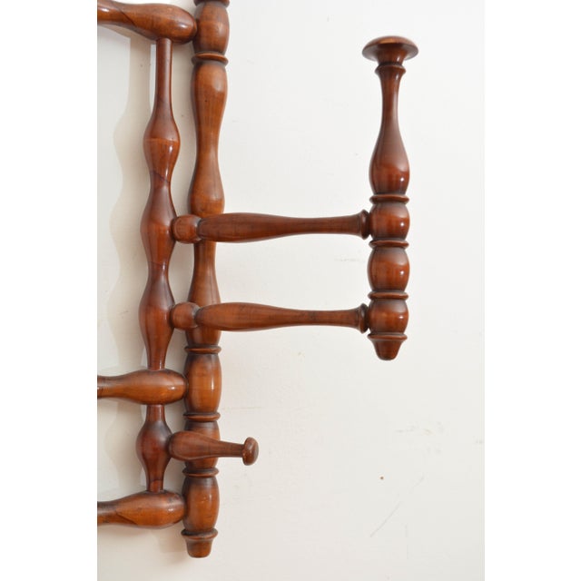 French Bobbin Coat Rack with Swivelling Hooks, 1900 For Sale - Image 12 of 14