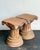 Mid-Century Modern Vintage Corinthian Column Pedestal Low Stools - A Pair For Sale - Image 3 of 16