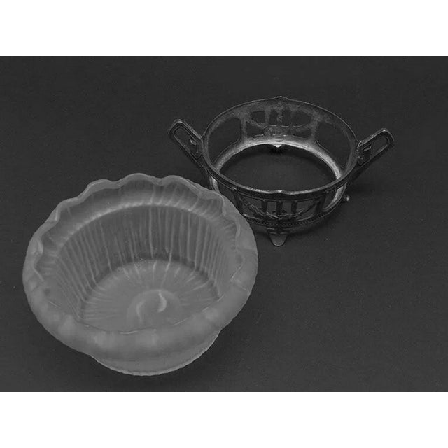 Glass Art Nouveau Polish Sugar Bowl, Germany, 1890s For Sale - Image 7 of 9