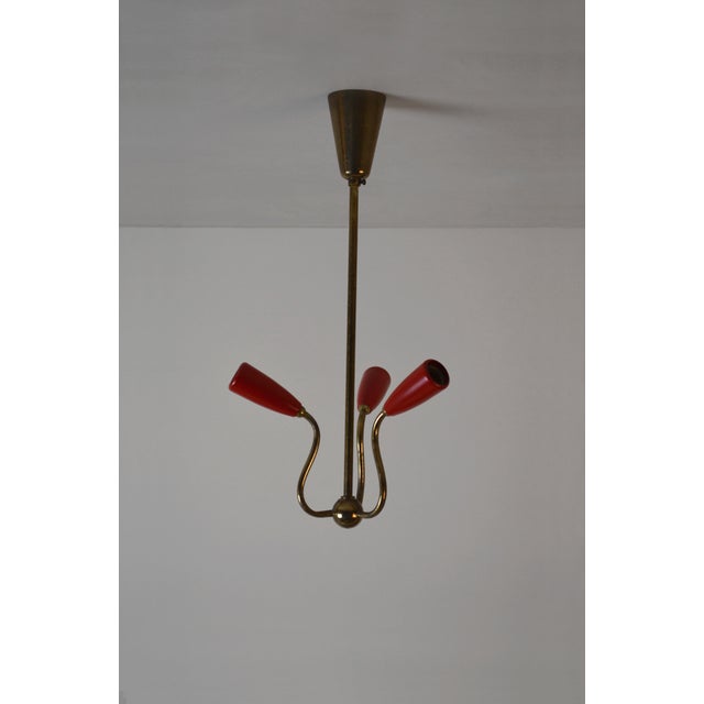 Mid-Century Modern Mid-Century Ceiling Light attributed to Stilnovo, Italy For Sale - Image 3 of 5
