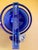 Blue Handblown Art Glass Bowl Beranek Czech Artsy Cobalt Blue Centerpiece 9"d X 4"h For Sale - Image 8 of 12
